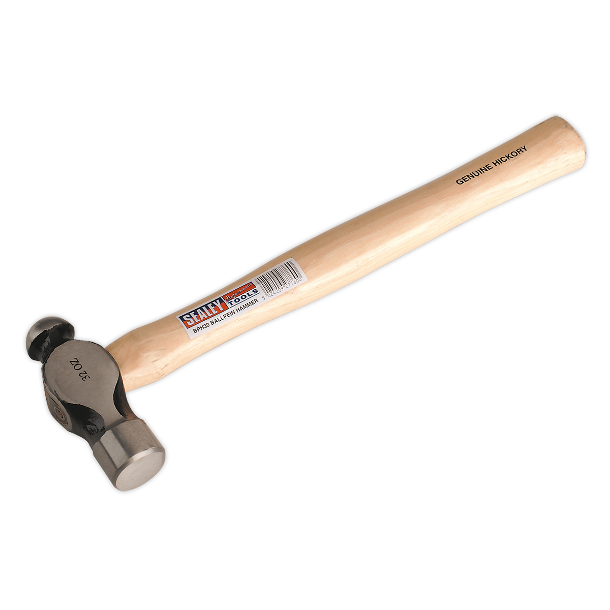 SEALEY - BPH32 Ball Pein Hammer 2lb Hickory Shaft