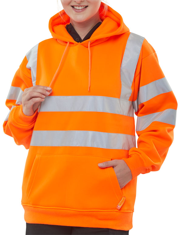 Beeswift - HOODY PULL ON SWEATSHIRT H/V ORANGE LGE - Orange