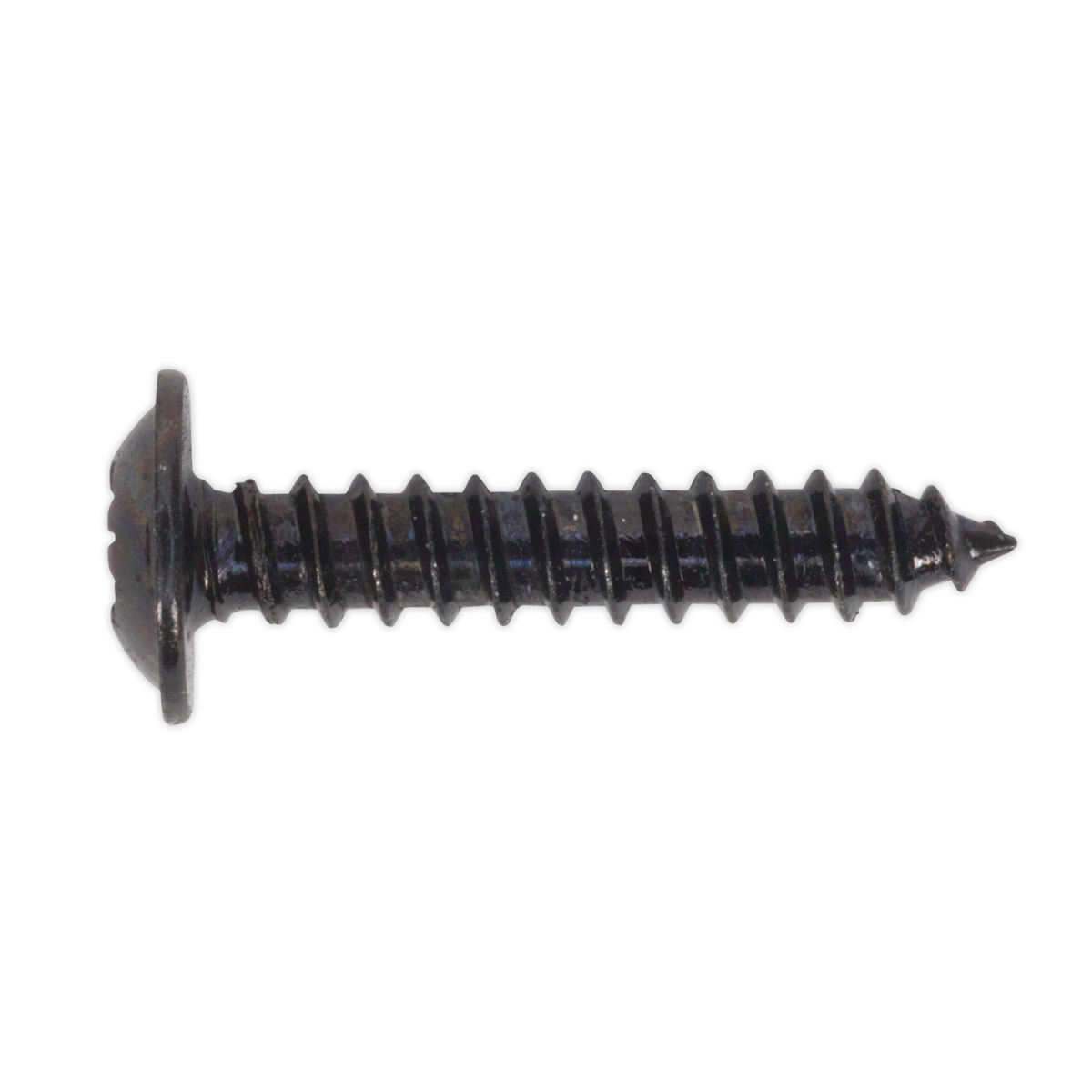 SEALEY - BST3519 Self Tapping Screw 3.5 x 19mm Flanged Head Black Pozi Pack of 100