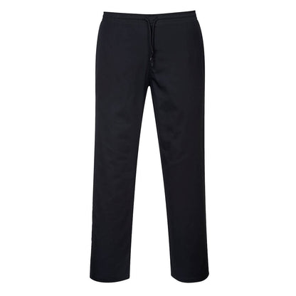 Portwest C070 - Black Sz XL Tall Chefs Drawstring Trousers Waiter Kitchen
