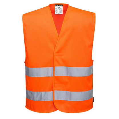 Portwest C374ORRS/M -  sz S/M MeshAir Hi-Vis Two Band Vest - Orange