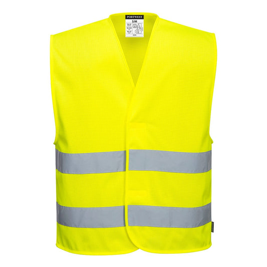 Portwest C374YERS/M -  sz S/M MeshAir Hi-Vis Two Band Vest - Yellow