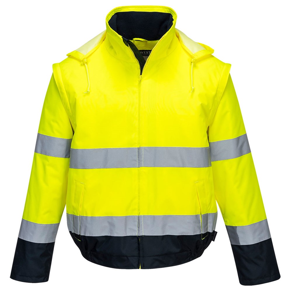 Portwest C464YNRM -  sz M Essential 2-in-1 Jacket - Yellow/Navy