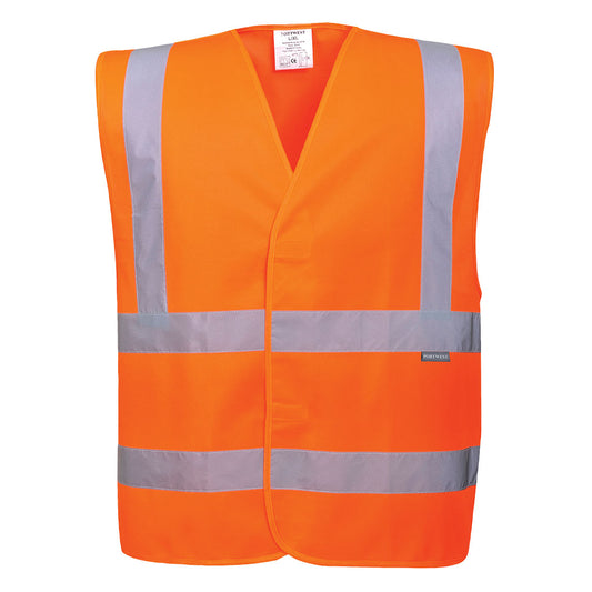Portwest C470 - High Visibilty Orange Sz XXL/3XL Hi-Vis Vest Two Band & Brace