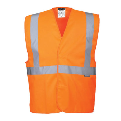 Portwest C472ORRL/XL -  sz L - XL Hi-Vis One Band & Brace Vest - Orange