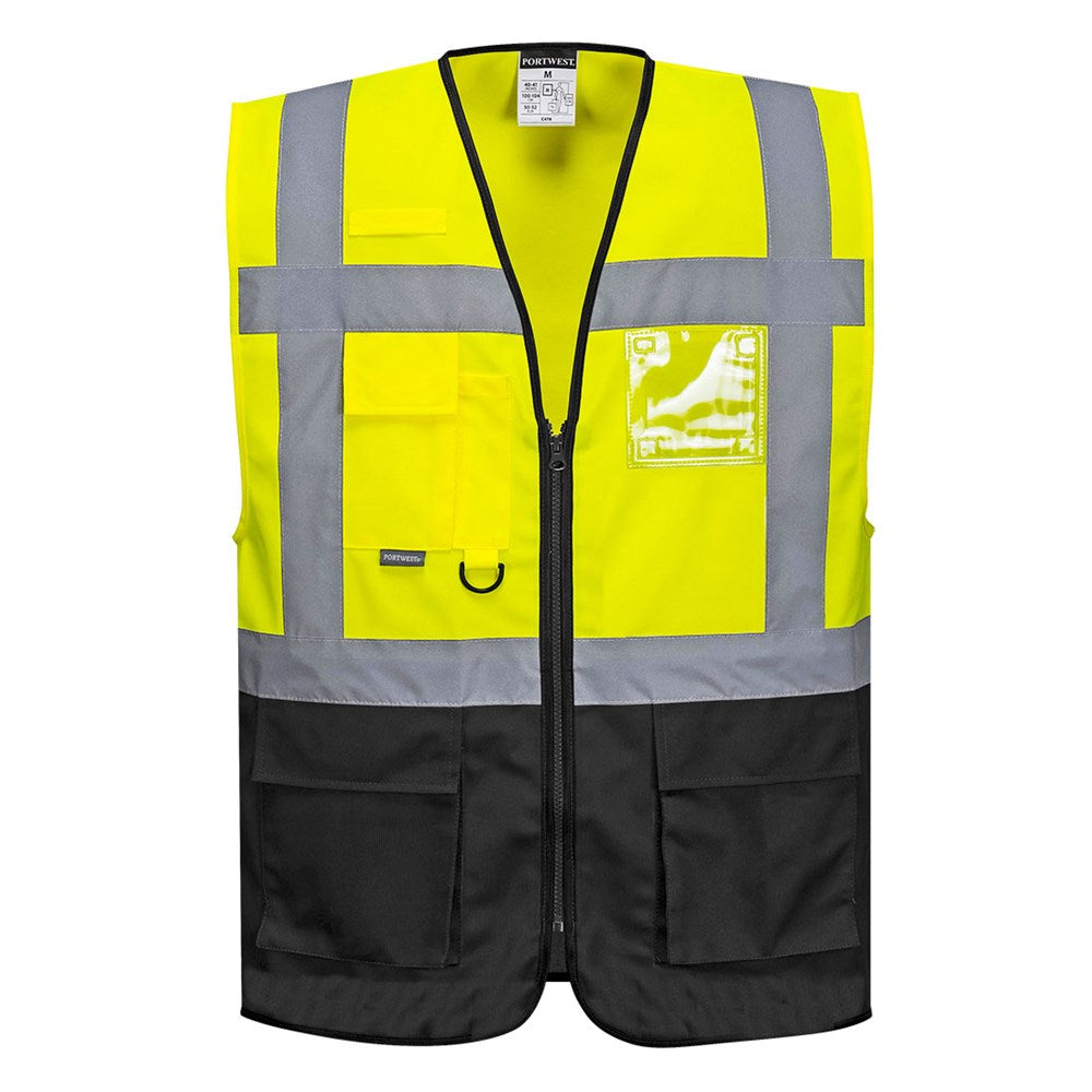 Portwest C476YBRXXL -  sz 2XL Warsaw Executive Vest - Yellow/Blue