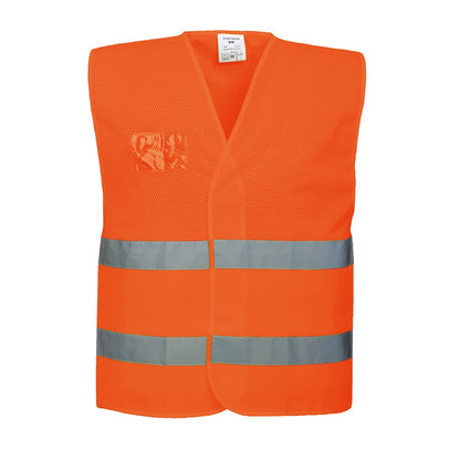 Portwest C494ORRXX/3X -  sz 2XL - 3XL Hi-Vis Half Mesh Vest - Orange