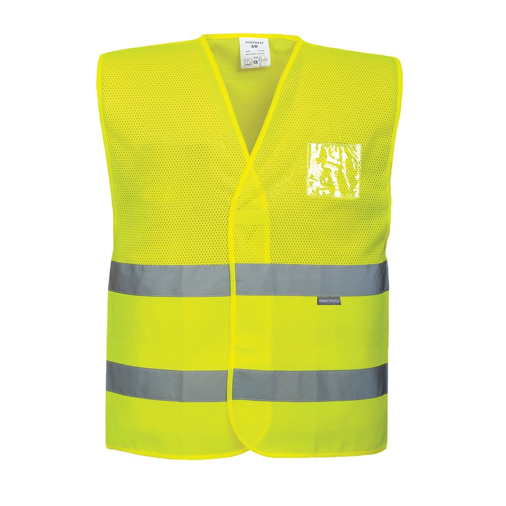 Portwest C494YERL/XL -  sz L - XL Hi-Vis Half Mesh Vest - Yellow