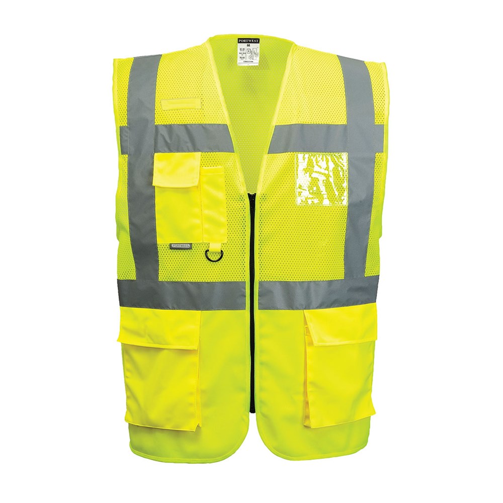 Portwest C496YERXS -  sz XS Madrid Executive Mesh Vest - Yellow