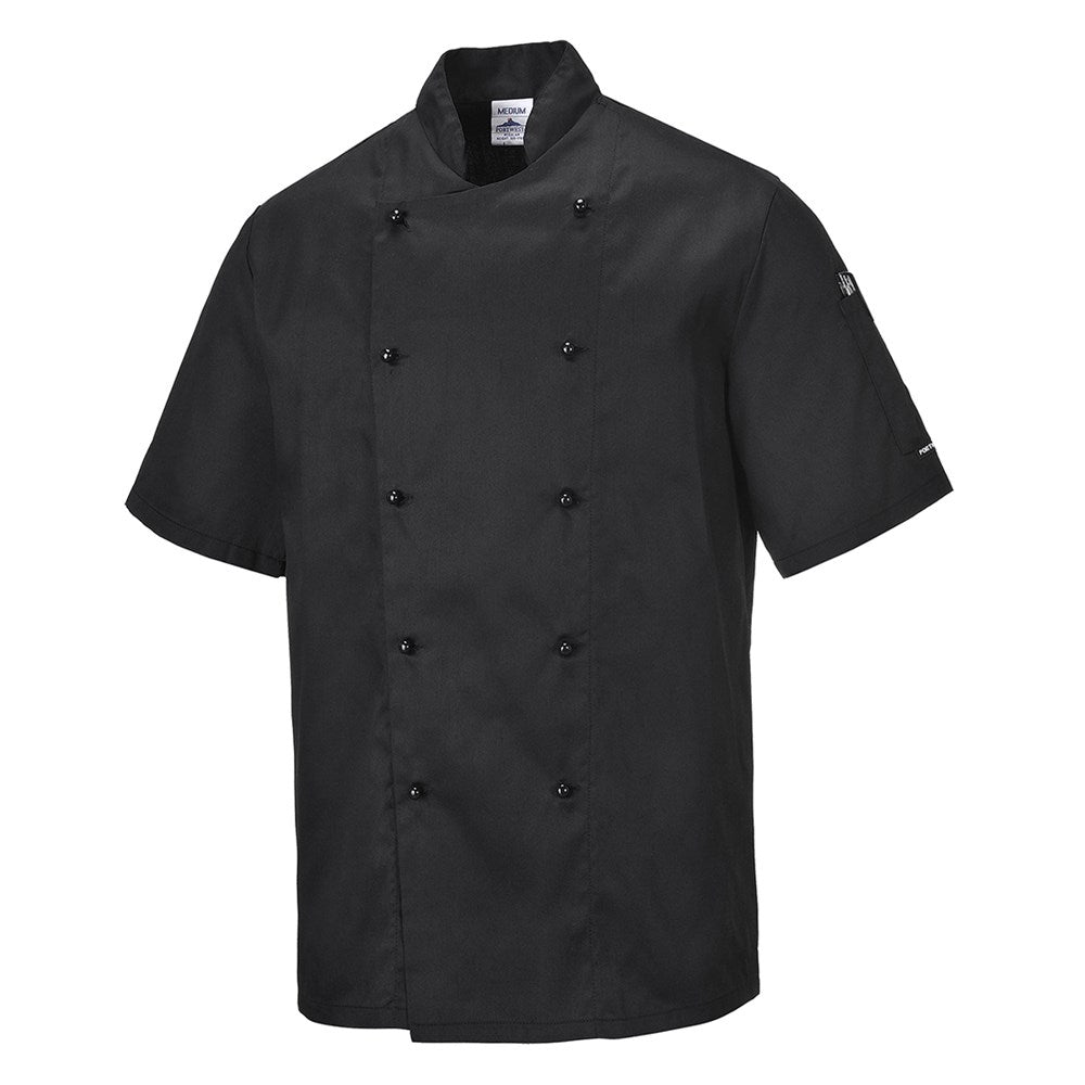 Portwest C734BKRXXL -  sz 2XL Kent Chefs Jacket - Black