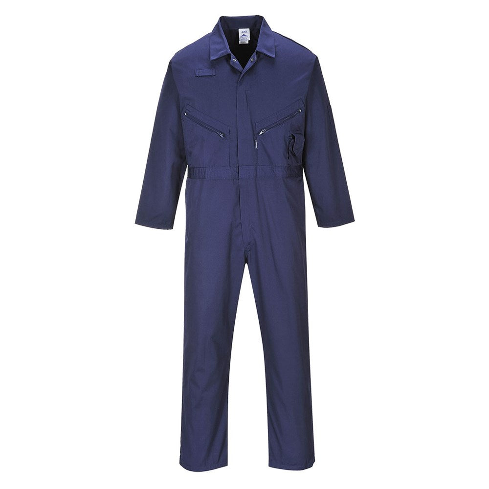 Portwest C813NATM -  sz Long M Liverpool Zip Coverall - Navy