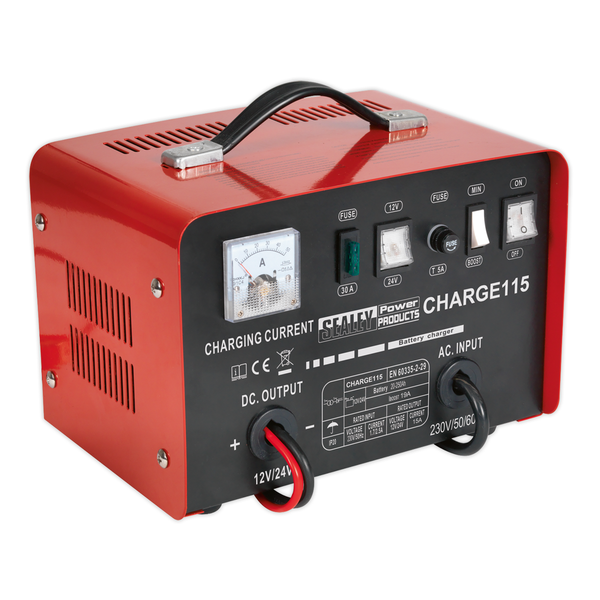 SEALEY - CHARGE115 Battery Charger 19Amp 12V/24V 230V