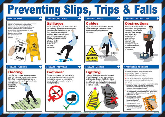 Click - CLICK MEDICAL TRIPS AND FALLS POSTER A614 -
