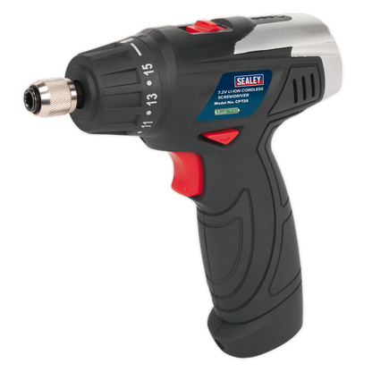 SEALEY - CP72S Cordless Screwdriver Set 50pc 7.2V Lithium-ion