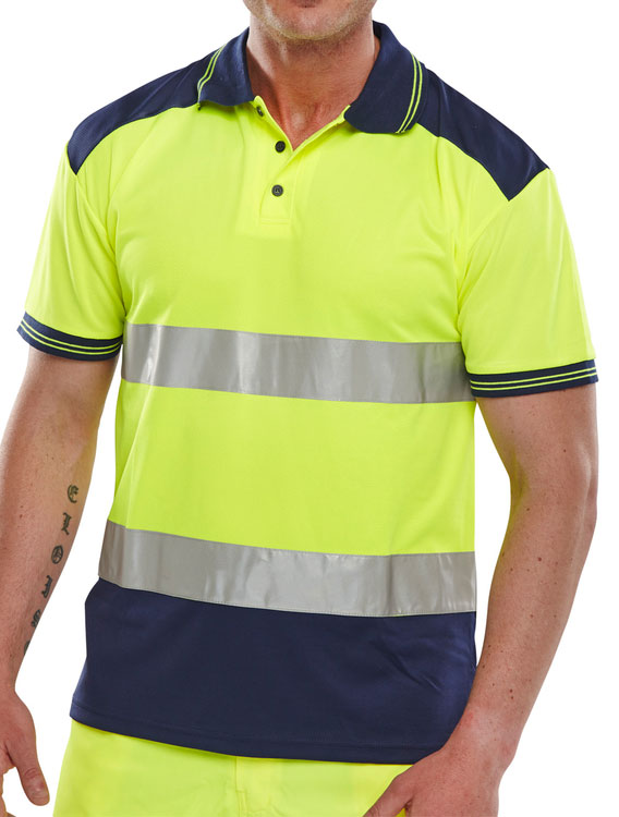 Beeswift - PK SHIRT 2TONE SAT/YEL NAV XXL - Saturn Yellow / Navy