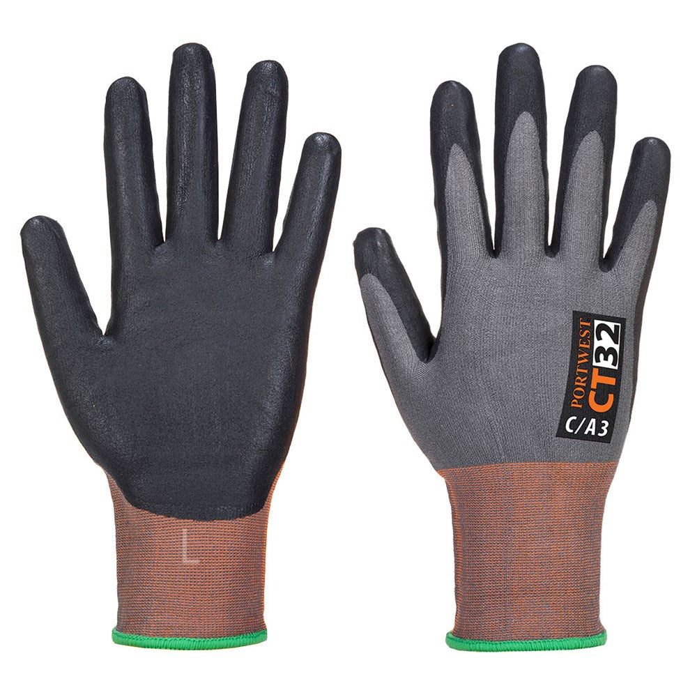 Portwest CT32G8RL -  sz L CT MR Micro Foam Nitrile - Grey/Black