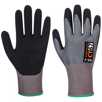 Portwest CT67G8RXXL -  sz 2XL CT AHR Nitrile Foam - Grey/Black