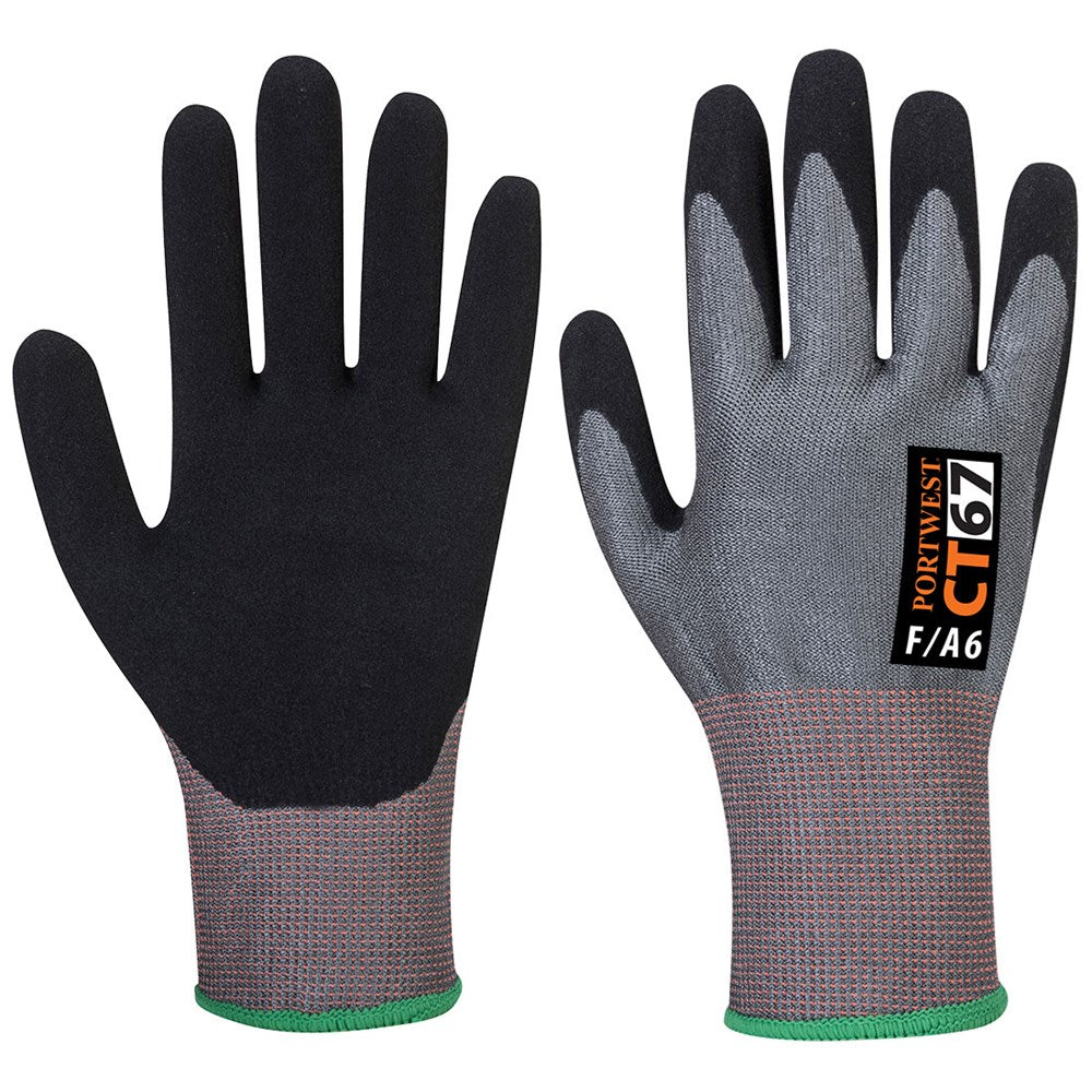 Portwest CT67G8RM -  sz M CT AHR Nitrile Foam - Grey/Black