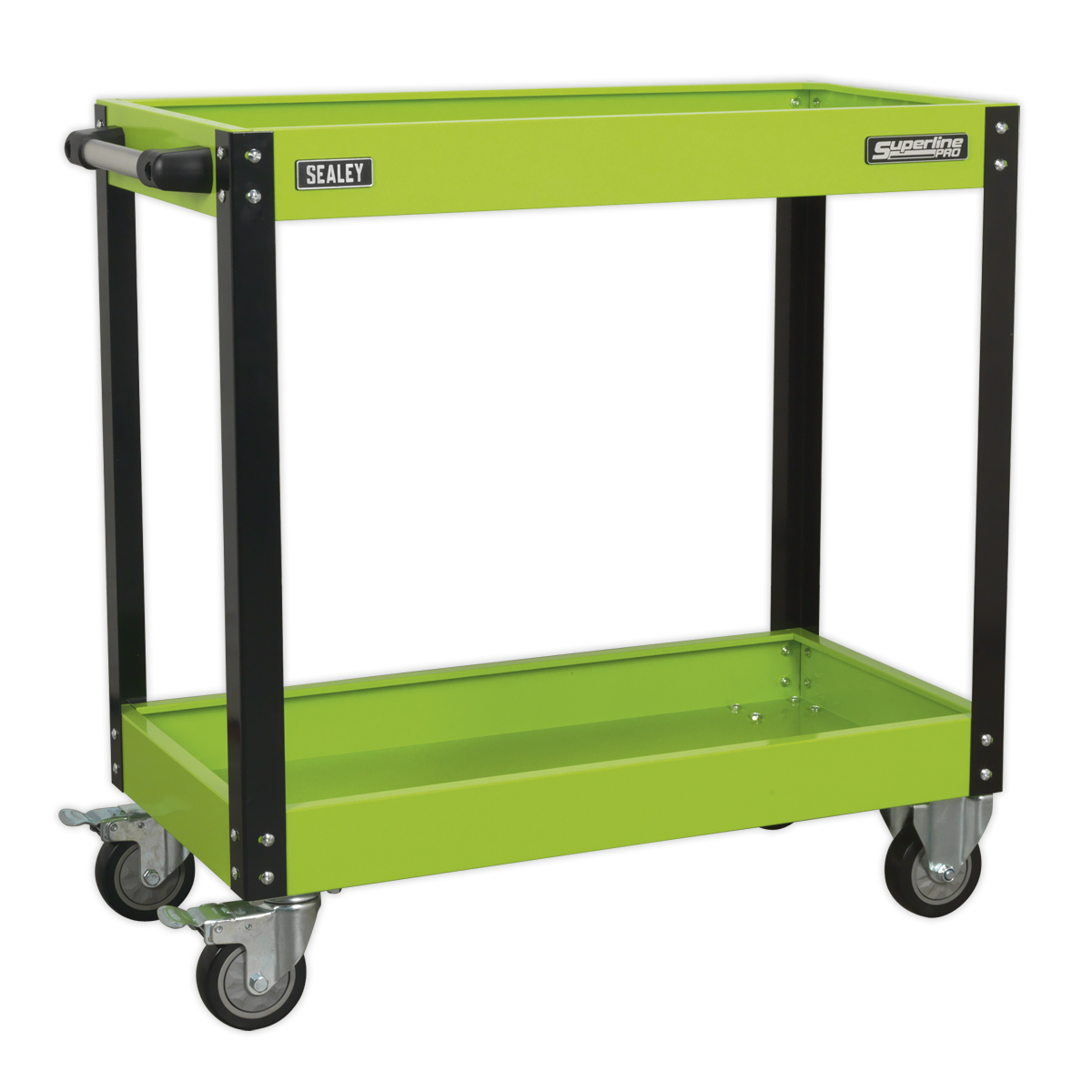 SEALEY - CX109HV Workshop Trolley 2-Level Heavy-Duty - Hi-Vis Green