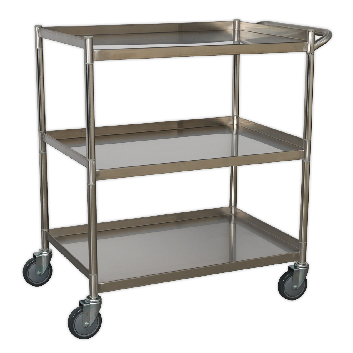 SEALEY - CX410SS Workshop Trolley 3-Level Stainless Steel