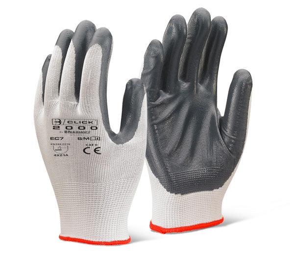 Click - NITRILE P/C POLYESTER GREY LGE - Grey
