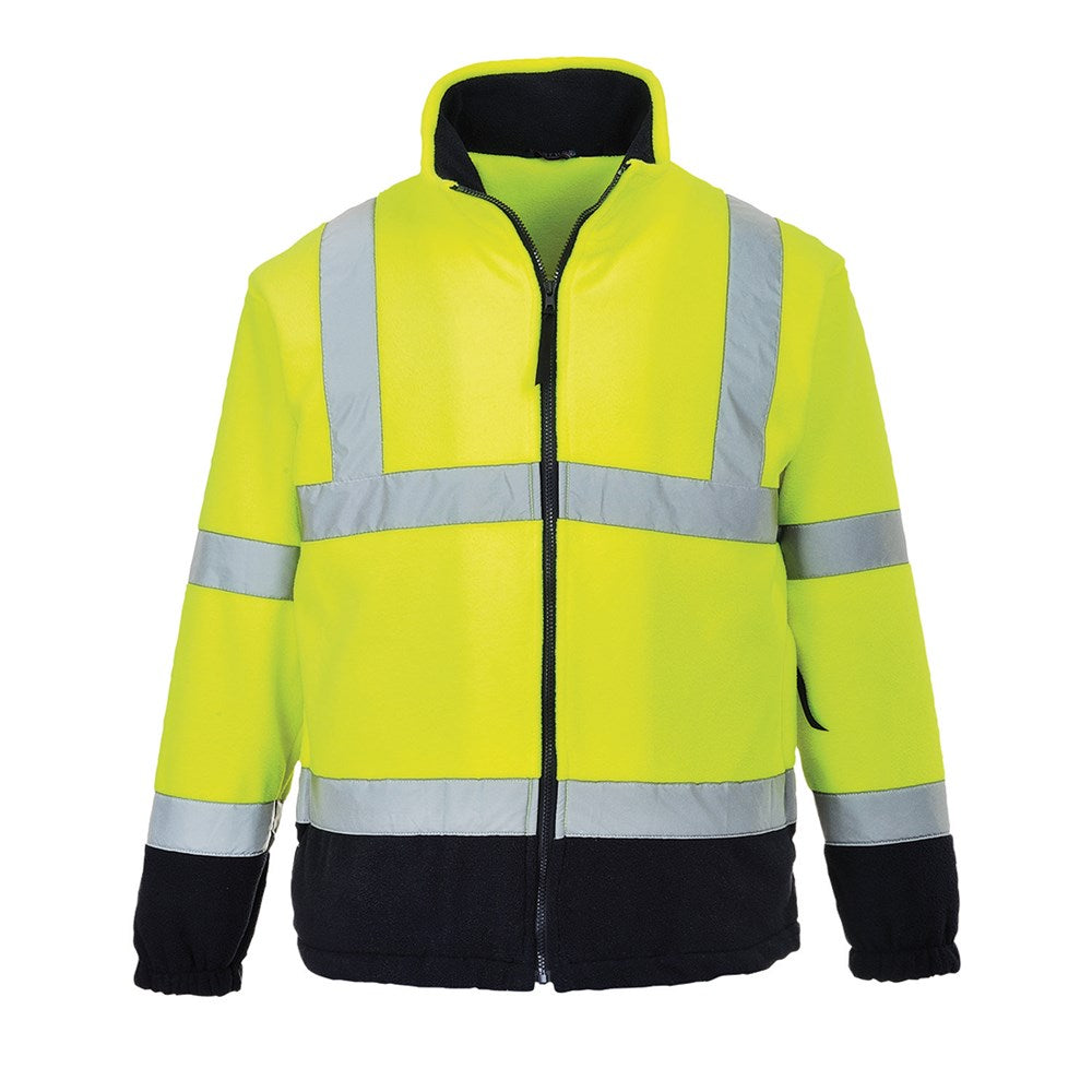Portwest F301YNRXS -  sz XS Hi-Vis Two Tone Fleece - Yellow/Navy
