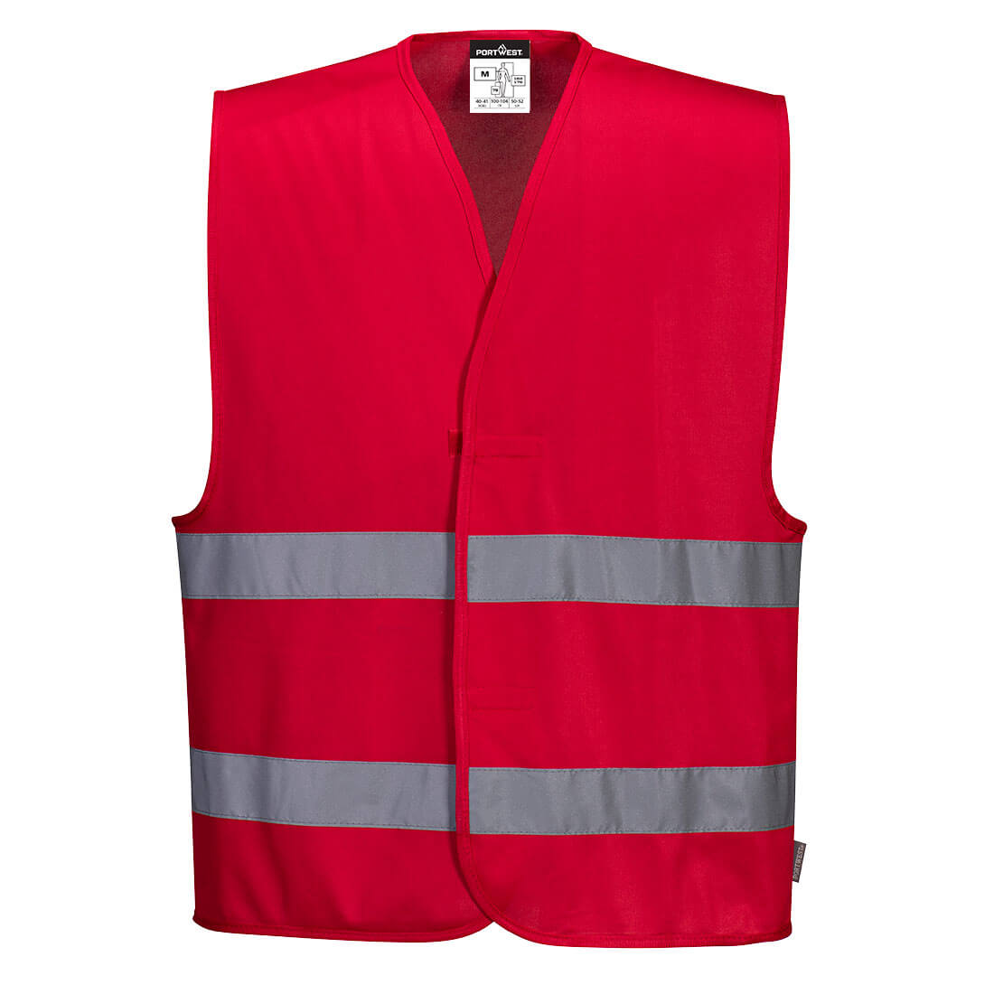 Portwest F474 - Red Sz L/XL Hi-Vis Iona Safety Vest Visibility Reflective