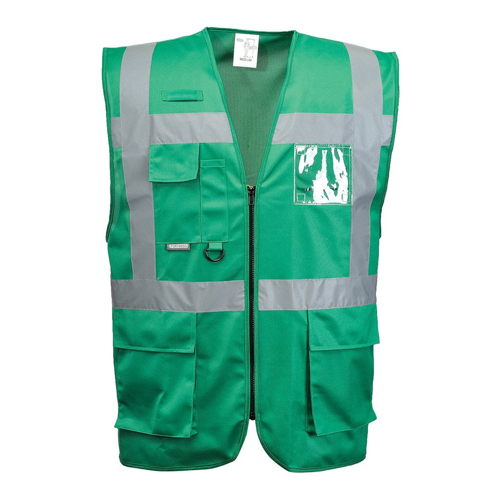 Portwest F476BGRXXL -  sz 2XL Iona Executive Vest - Bottle Green