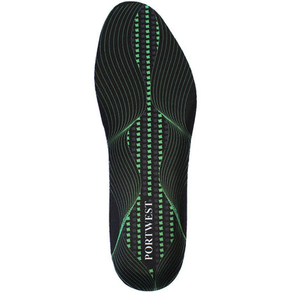 Portwest FC82BGNS -  sz S Gel Cushion &amp; Arch Support Insole - Bottle Green