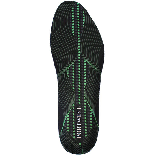 Portwest FC82BGNS -  sz S Gel Cushion &amp; Arch Support Insole - Bottle Green