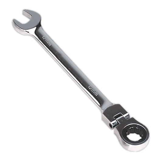 SEALEY - FHRCW12 Flexi-Head Ratchet Combination Spanner 12mm