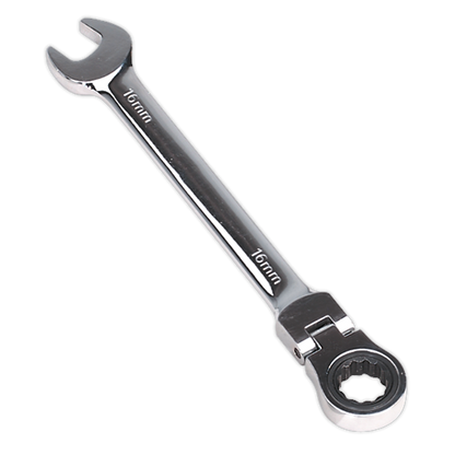 SEALEY - FHRCW16 Flexi-Head Ratchet Combination Spanner 16mm