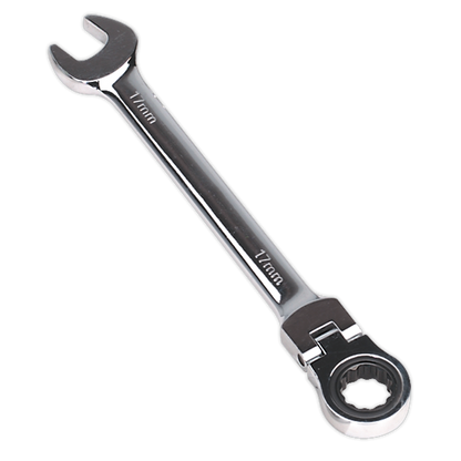 SEALEY - FHRCW17 Flexi-Head Ratchet Combination Spanner 17mm