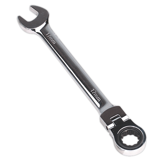 SEALEY - FHRCW17 Flexi-Head Ratchet Combination Spanner 17mm