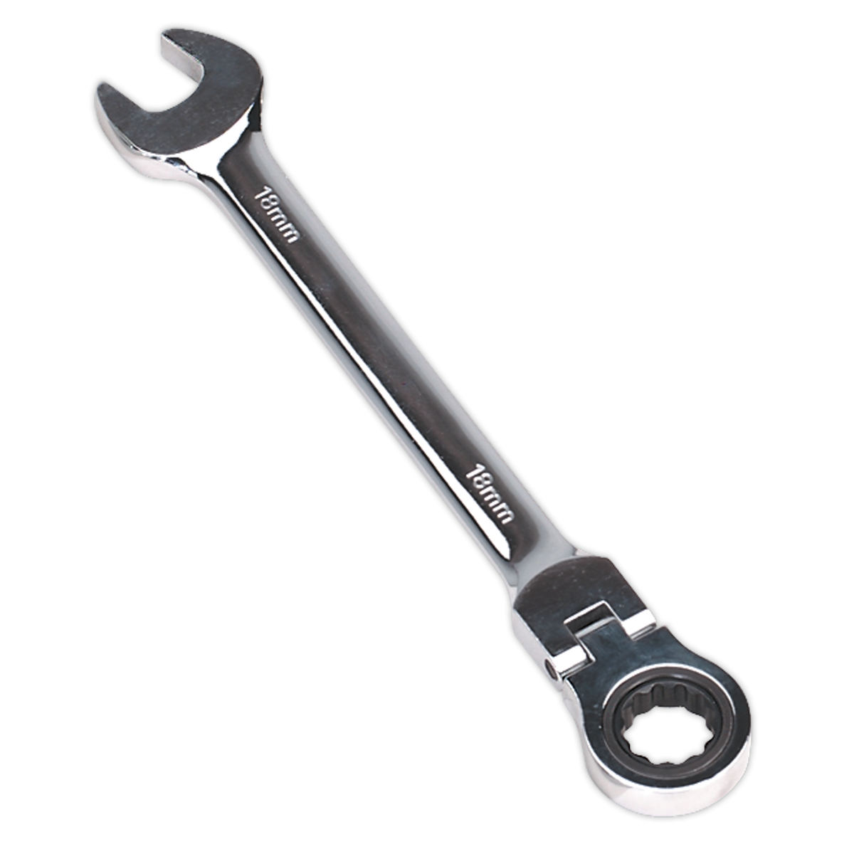 SEALEY - FHRCW18 Flexi-Head Ratchet Combination Spanner 18mm