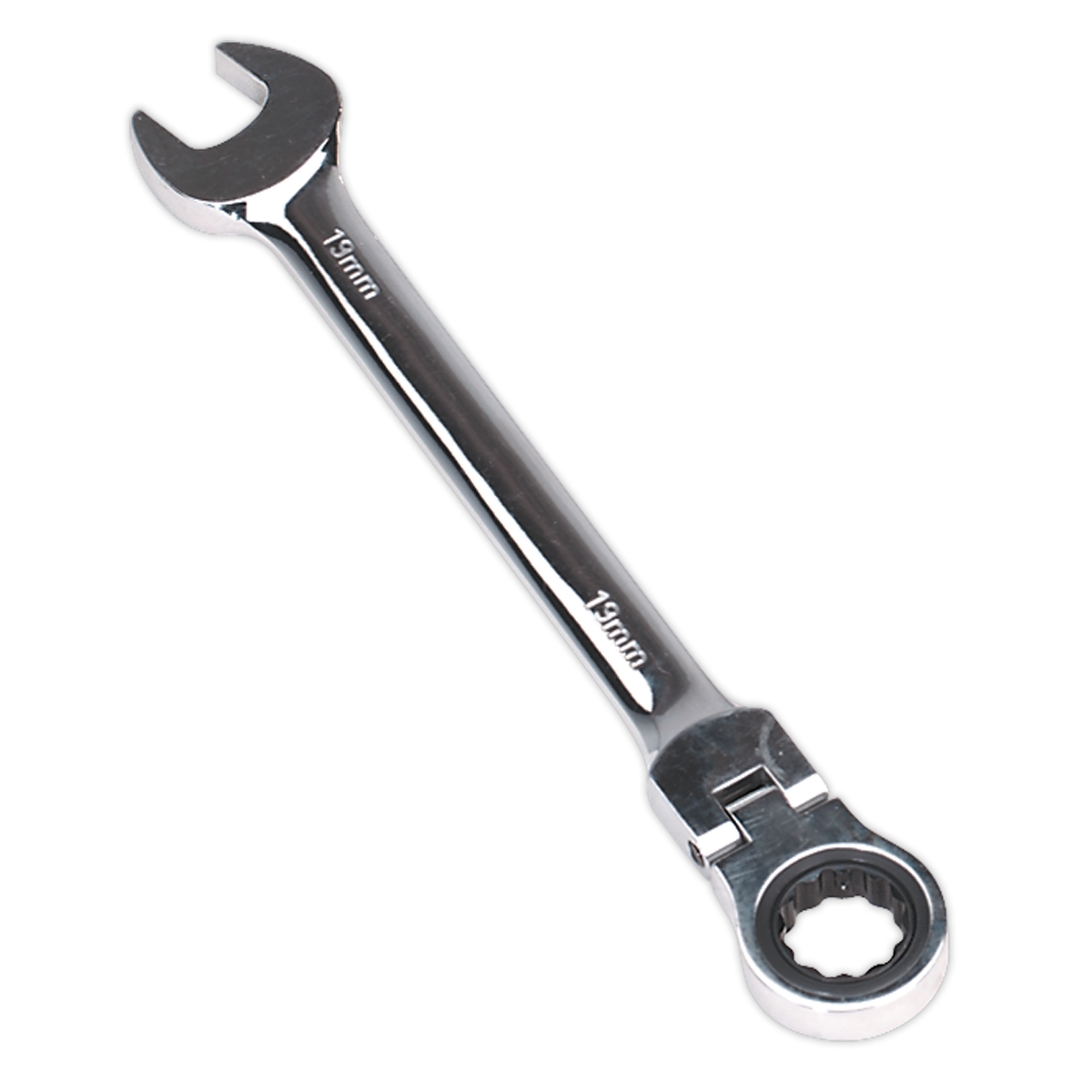SEALEY - FHRCW19 Flexi-Head Ratchet Combination Spanner 19mm