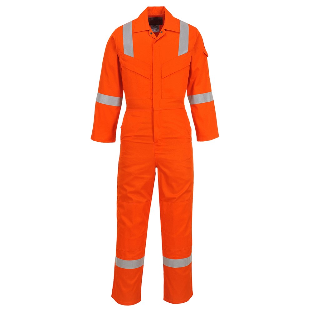 Portwest FR21ORRXS -  sz XS Flame Resistant Super Light Weight Anti-Static Coverall 210g - Orange