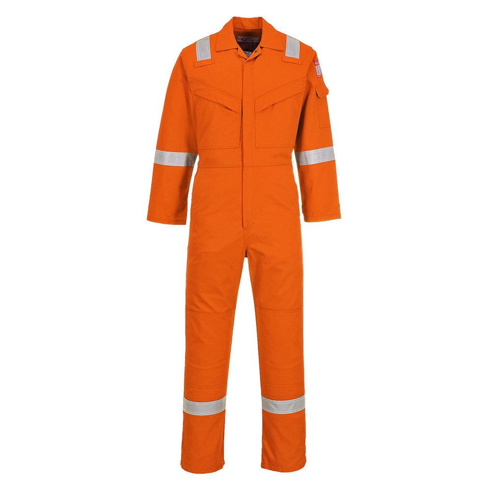 Portwest FR21ORTXXL -  sz 2XL Flame Resistant Super Light Weight Anti-Static Coverall 210g - Orange