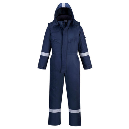 Portwest FR53NARM -  sz M FR Anti-Static Winter Coverall - Navy