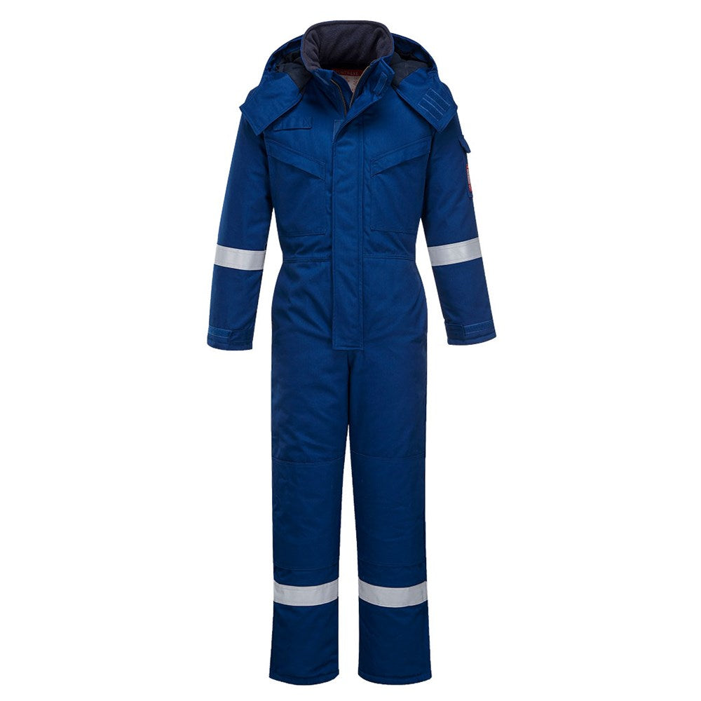 Portwest FR53RBRM -  sz M FR Anti-Static Winter Coverall - Royal Blue