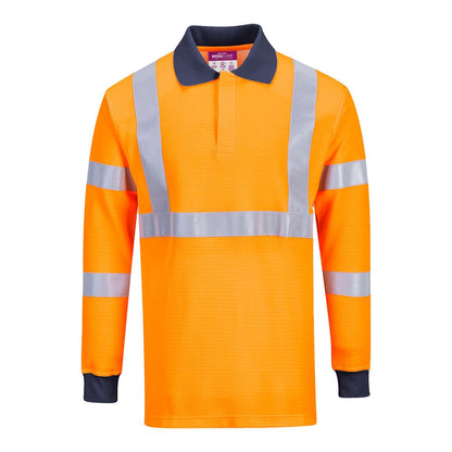 Portwest FR76ORRS -  sz S Flame Resistant RIS Polo Shirt - Orange