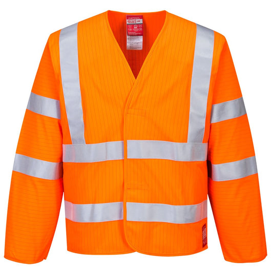 Portwest FR85ORRXX/3X -  sz 2XL - 3XL Hi-Vis Anti Static Jacket - Flame Resistant - Orange