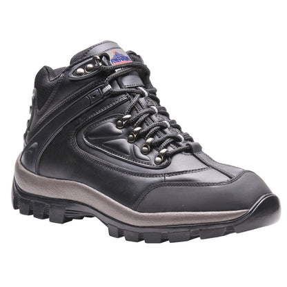 Portwest FW30BKR47 -  sz 47 Steelite Mid Cut Trainer SB HRO - Black
