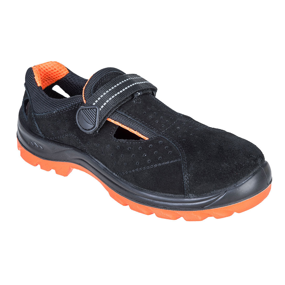 Portwest FW42 - Black Sz UK 9 Steelite Obra Sandal S1 Safety Shoe PPE