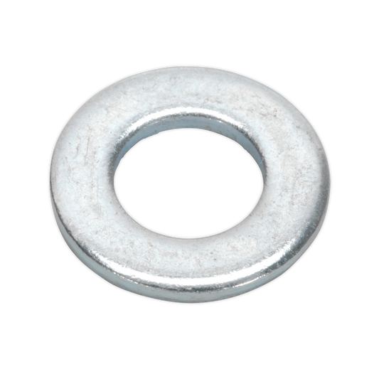 SEALEY - FWA817 Flat Washer DIN 125 - M8 x 17mm Form A Zinc Pack of 100