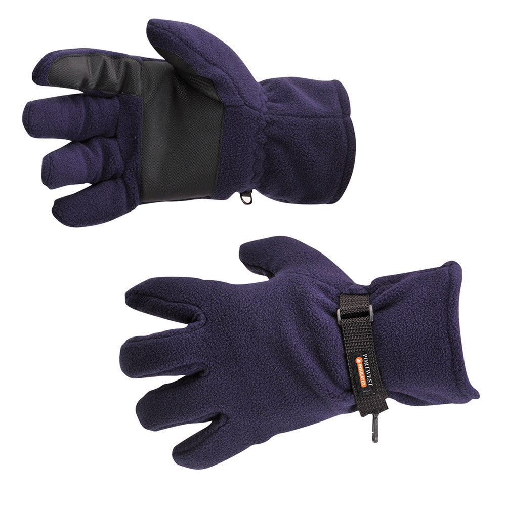 Portwest GL12NAR -  sz 0 Fleece Glove Insulatex Lined - Navy