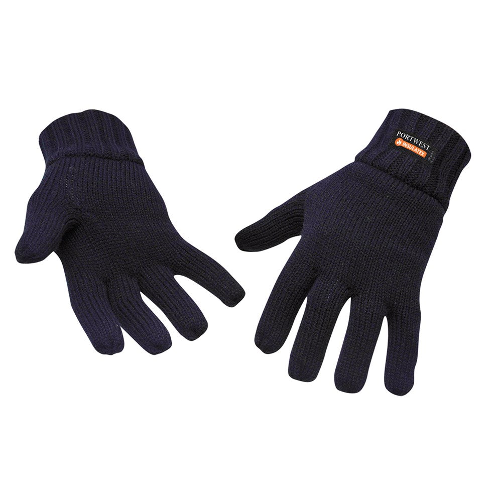 Portwest GL13NAR -  sz 0 Knit Glove Insulatex Lined - Navy