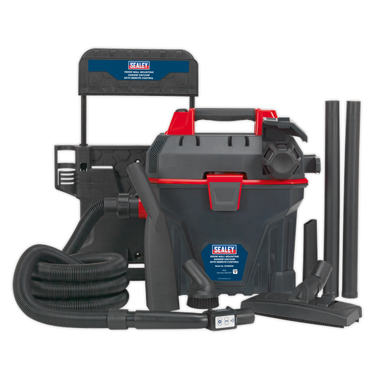 SEALEY - GV180WM Garage Vacuum 1500W with Remote Control - Wall Mounting