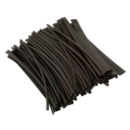 SEALEY - HST200B Heat Shrink Tubing Black 200mm 100pc