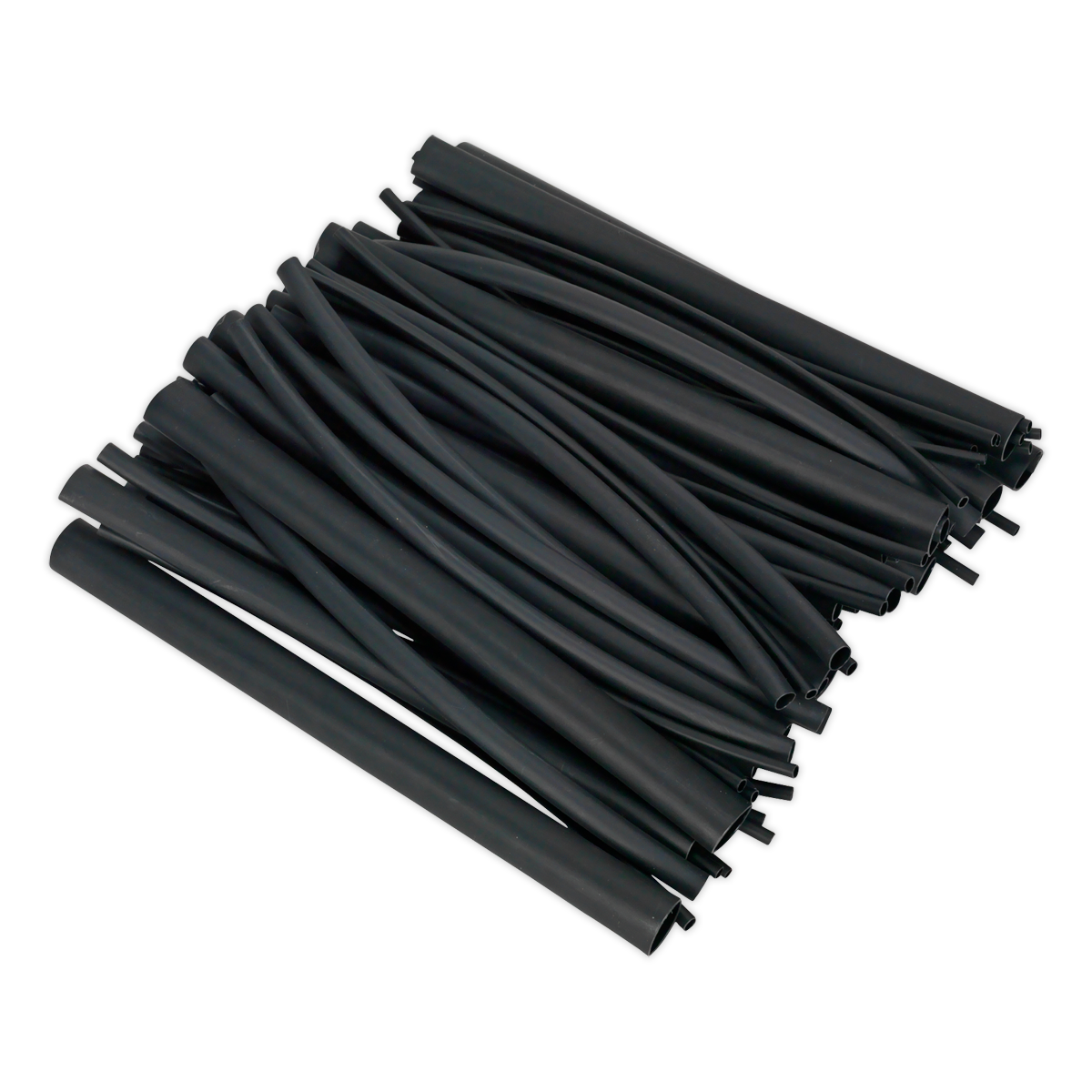 SEALEY - HSTAL72B Heat Shrink Tubing Assortment 72pc Black Adhesive Lined 200mm